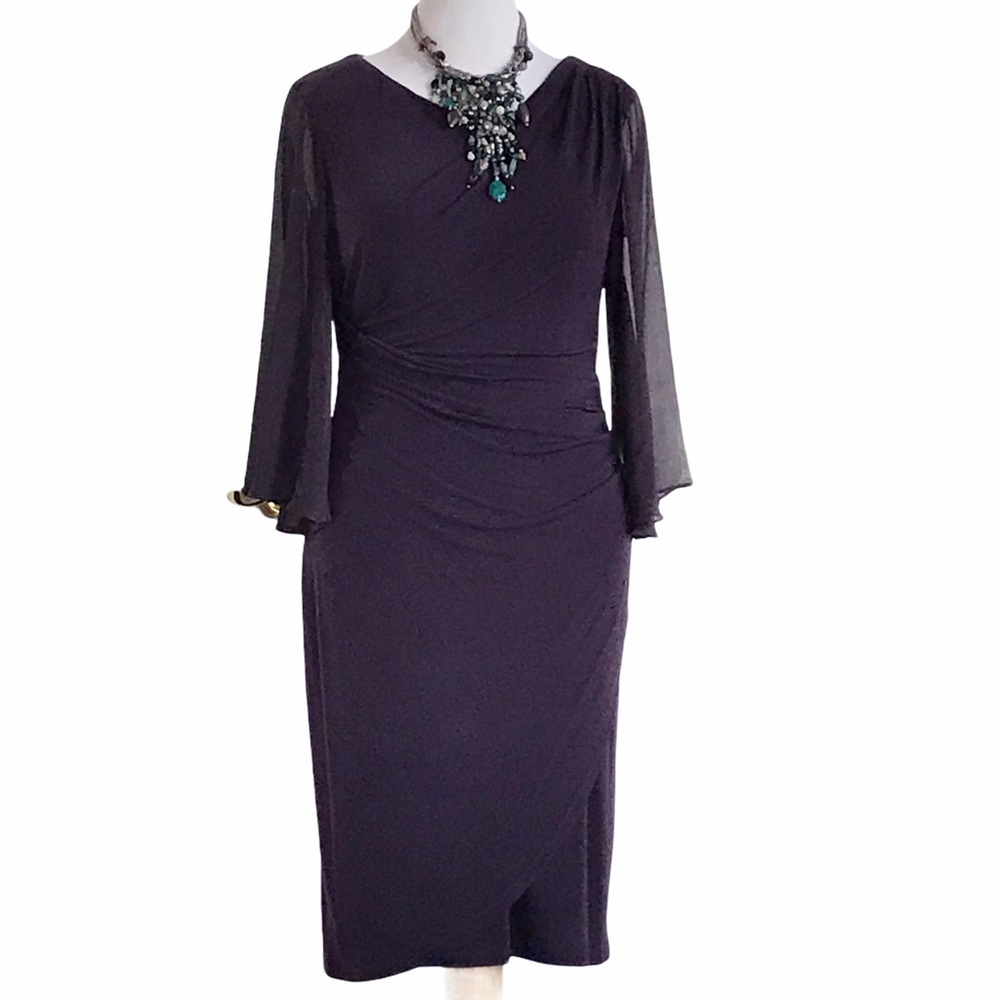 Connected Apparel Plum Cocktail Dress